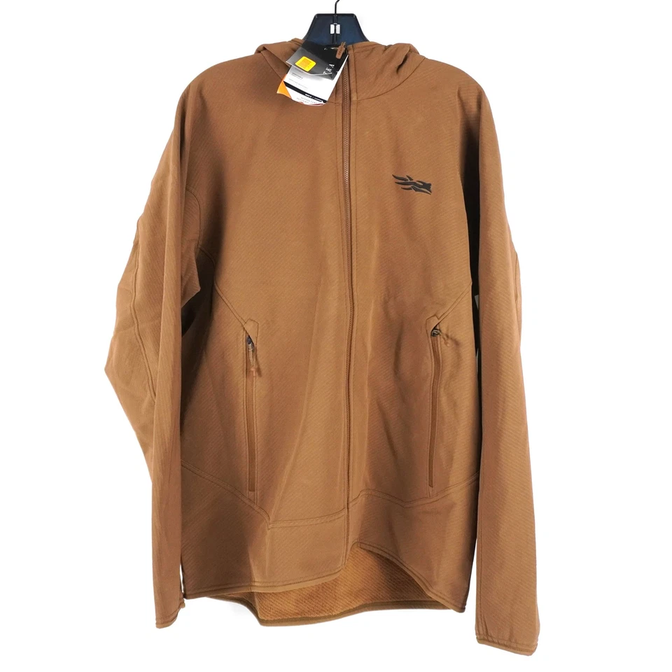 Chaqueta con Capucha Sitka Gear Alpha Polar Marrón Cola de Gata con Bolsillos Para Hombre Talla XL