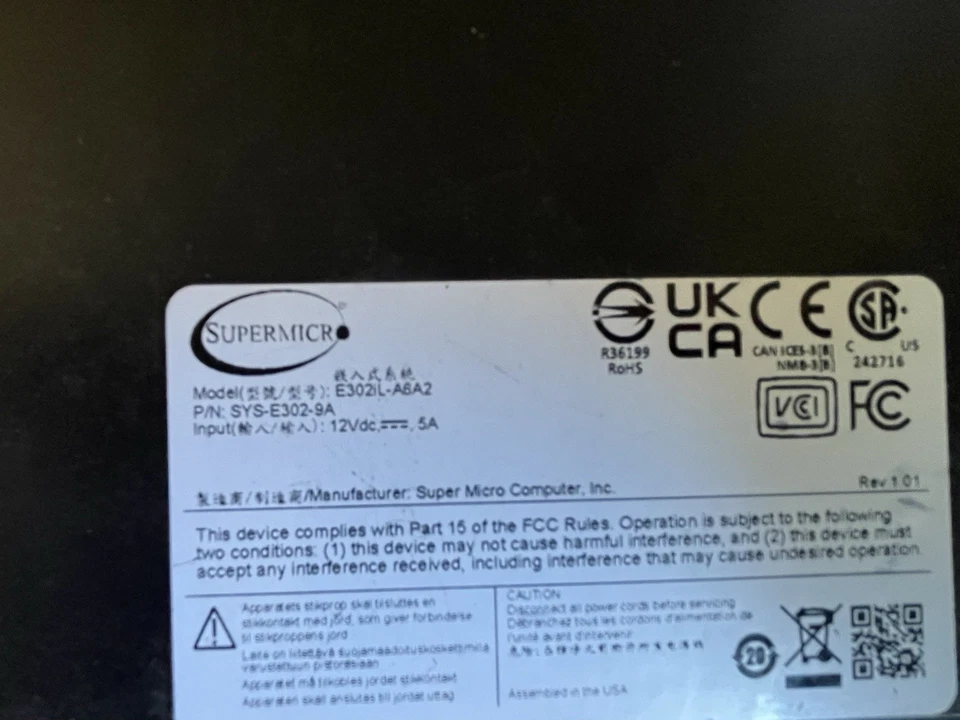 Supermicro E302iL-A6A2 SYS-E302-9A Fanless 256GB/8GB Mini Server - Image 4 of 4