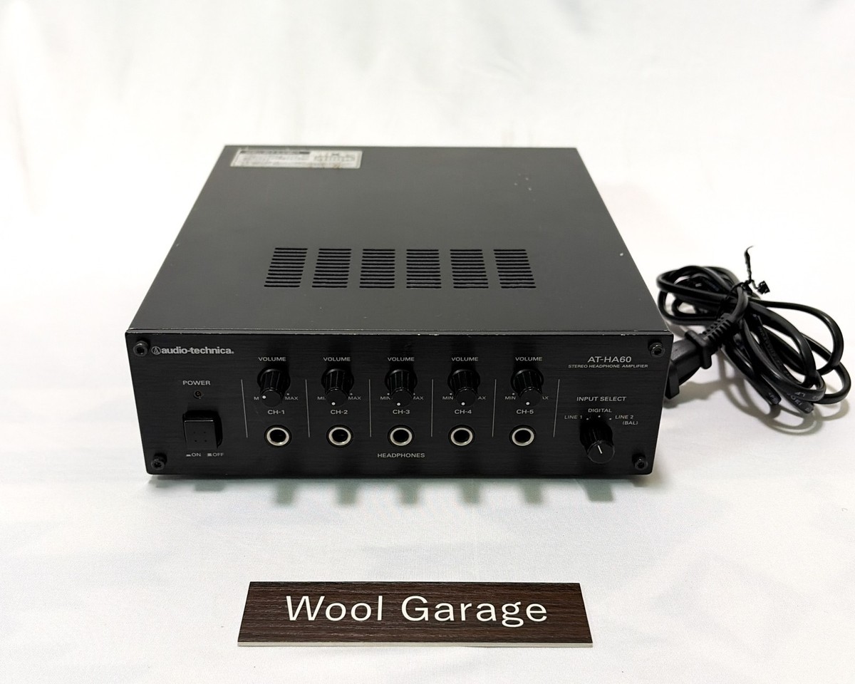 audio-technica AT-HA60 アンプ Audio Technica AT-HA60 Stereo Headphone Amplifier 5ch Tested