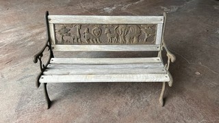 Rare Child's Bench Animal Kingdom American mid 20th century