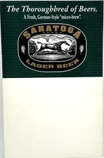 VINTAGE SARATOGA LAGER BEER Card Stock Advertising Board - 14"x 22"