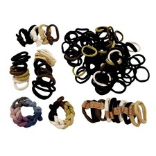 137 PCS Hair Ties Seamless High Elastic Ponytail Holders Kit 6 Styles Bands