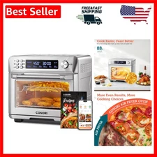 Family-Sized 26QT Smart Air Fryer Toaster Oven - 12 Functions & Accessories