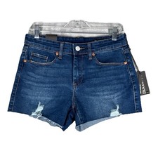 Blank NYC Shorts Womens 4 27" Indigo Blue Denim Astor Cut Off Distressed Casual