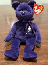 Ty Beanie Babies Princess Bear 1997 Rare First Edition with Tag Errors Indonesia
