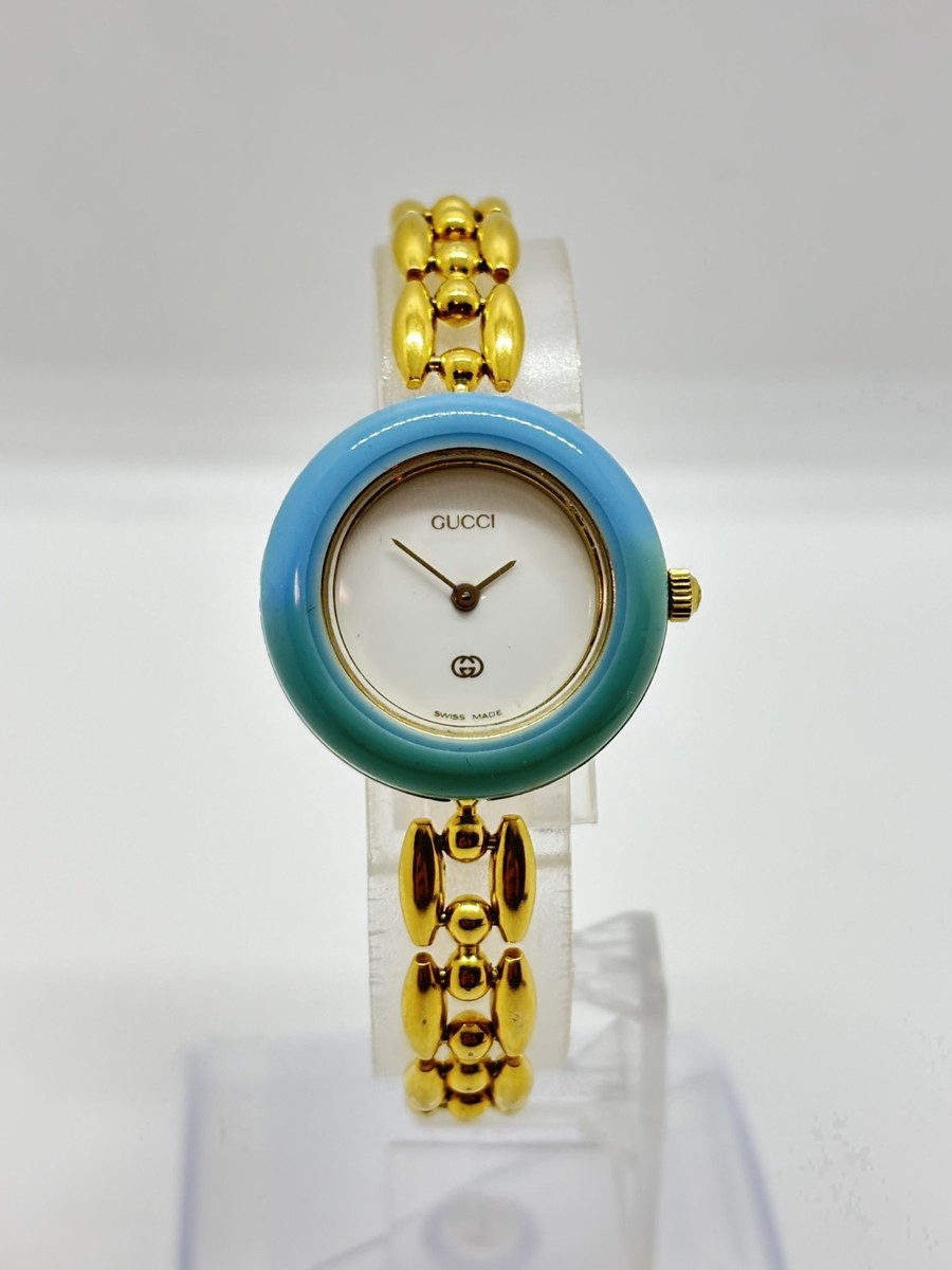 Exc+5] Gucci 11/12 Change Bezel White Dial Quartz Women's Watch