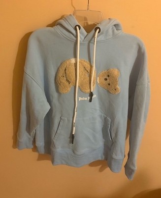 Palm Angels Kill The Bear Embroidered Light Blue Hoodie Medium