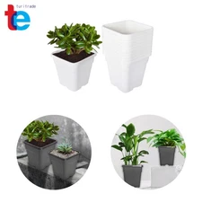 Re-Usable 10/5PCS Square Nursery Pot Plastic Grow Pots Plant 1/2/3/5/7/10 Gallon