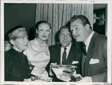 1953 Red Skelton & Wife Georgia Mr Mrs David Rose At Reception Event 7X9 Photo