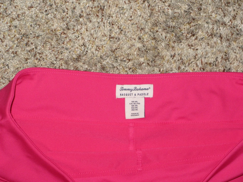 TOMMY BAHAMA RACQUET & PADDLE SKIRT SKORT SZ XL PINK TENNIS PICKLEBALL PLEATS - Image 2 of 3