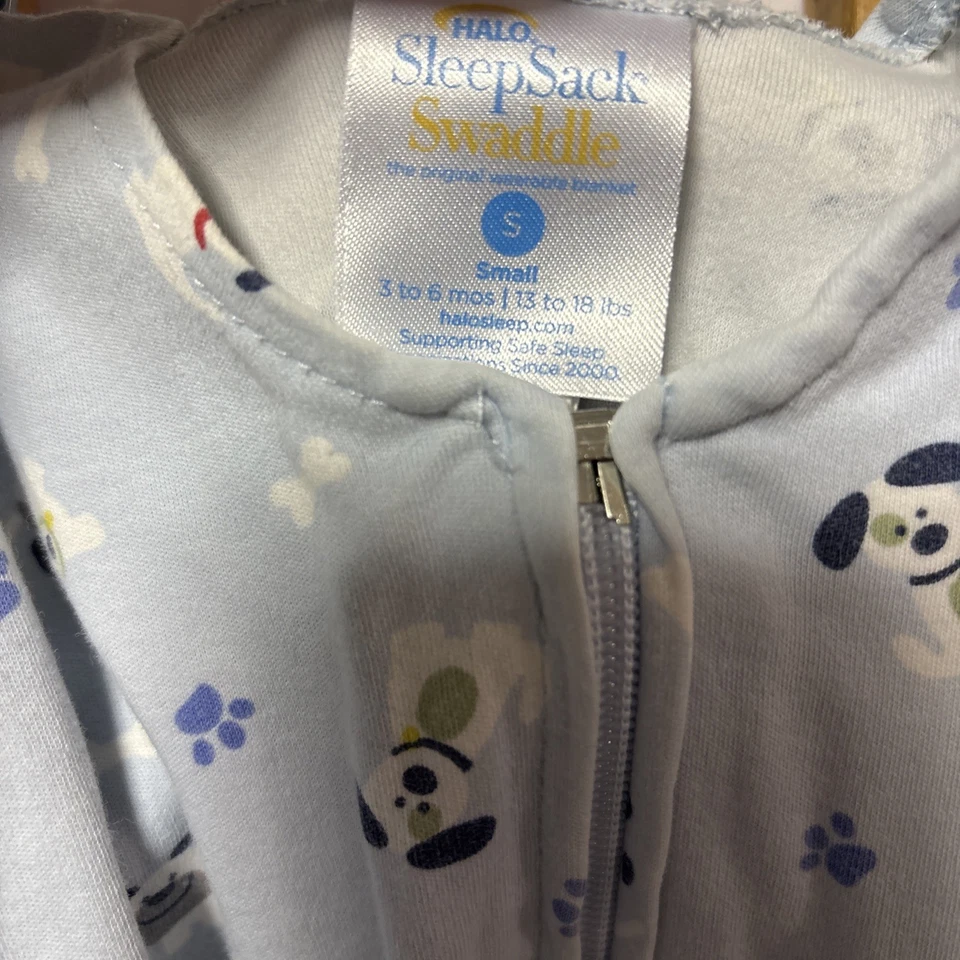 Saco de dormir HALO 100% algodão para cães - Azul - 3-6 meses - Imagem 4 de 4