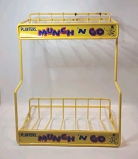 Planters Peanuts Countertop Metal Store Display Rack 2 Levels Munch & Go READ
