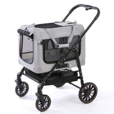 Large Cat Stroller Soft Sided, Portable Small Dog Carrier for 2 Cats, 24"x16....