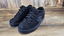 Heelys Sneakers Youth Style 770040 Straight Up Black Wheeled Shoes Size US 4