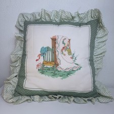SET OF 2 Decorative Ruffled Pillows, Cushions, CottageCore, Farmhouse, Country