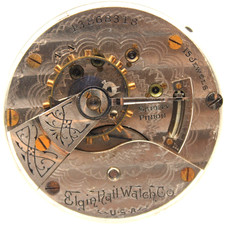1909 ELGIN POCKET WATCH MOVEMENT 13868318 GRADE 316 18s 15j FS2