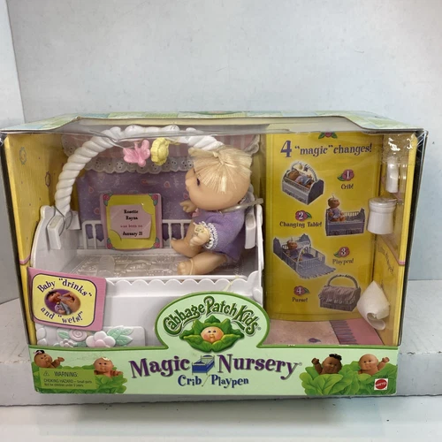 Cabbage Patch Kids Magic Nursery Crib/Playpen Rosette Rayna January 21, 1998 VTG