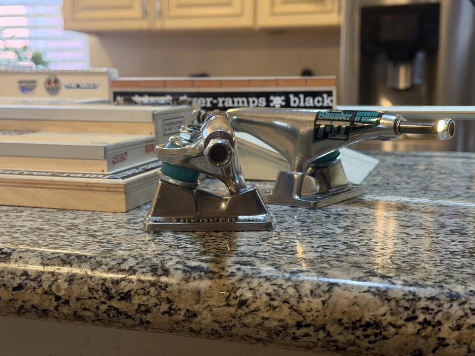 Thunder T-II 147 Silver Skateboard Trucks 8.0" Axle - Image 3 of 4