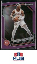 2024-25 Panini Prizm Black Onyeka Okongwu Purple Prizms #/99 #140 Atlanta Hawks