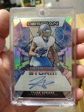 2024 Panini Obsidian - Cosmic Storm Signatures Tyjae Spears #CSS-TSS Silver /99
