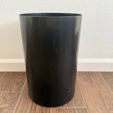 Vintage KARTELL Milano Colombini Space Age Trash Can Black Mid Century Modern