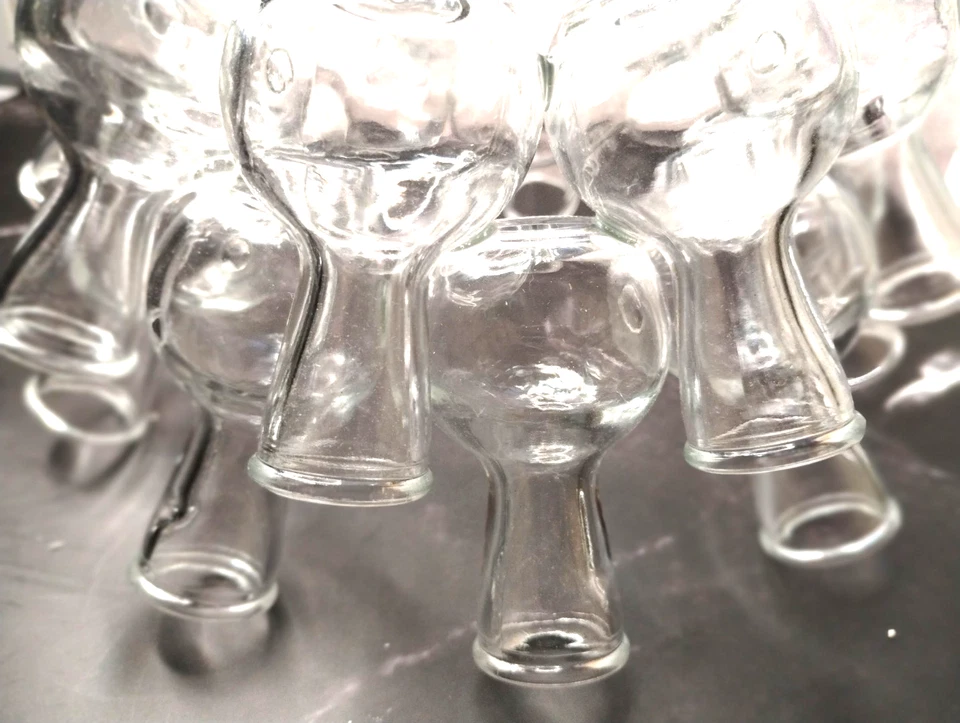 Jarrón de vidrio para estación de propagación de plantas 18 vintage anillo racimo transparente mediados de siglo Foto 4 de 4