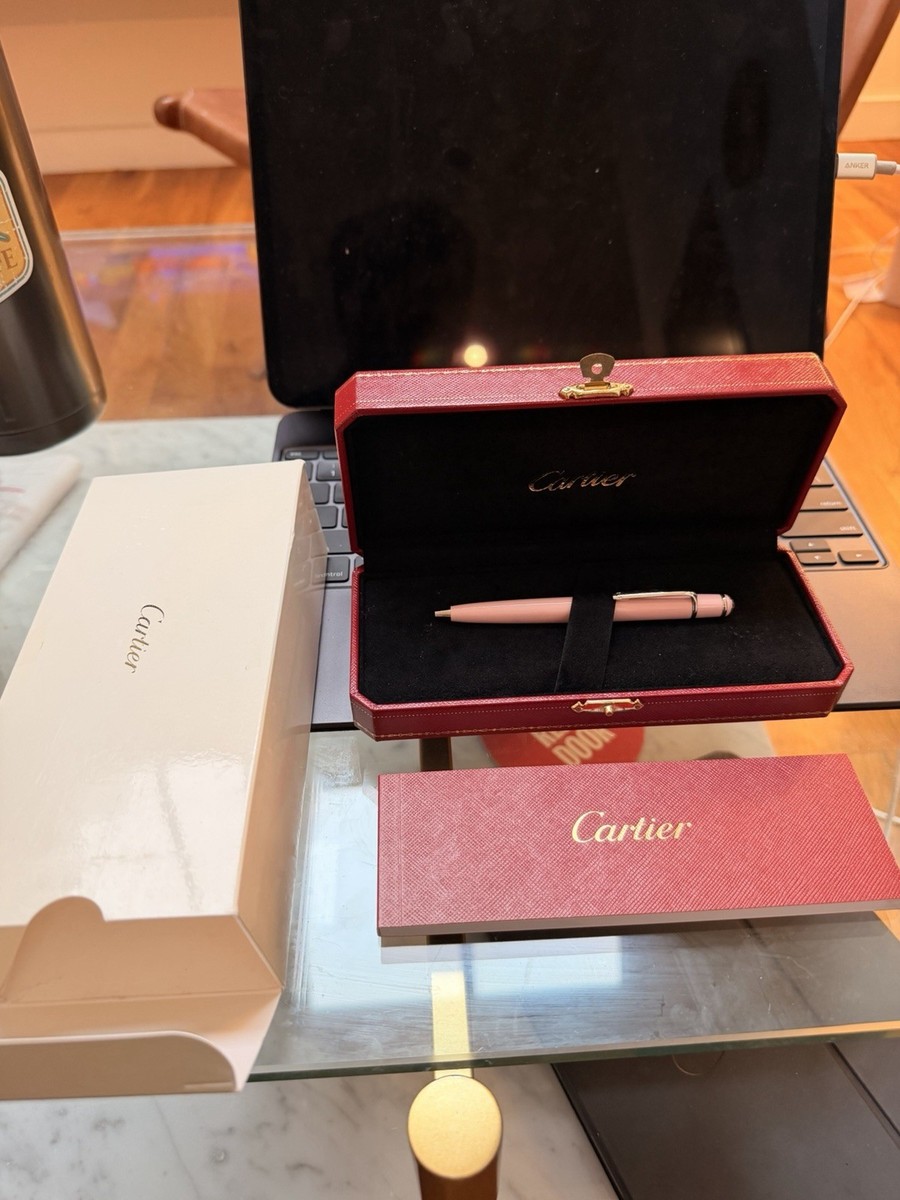 Cartier Mini Diabolo Ball Point Pen Pink, ST180067 (Vintage, Box