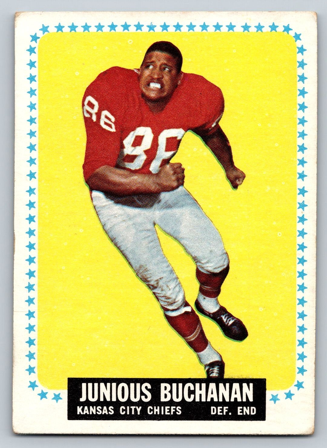 1964 Topps - #92 - Buck Buchanan - RC HOF - Kansas City Chiefs - VG - F0600