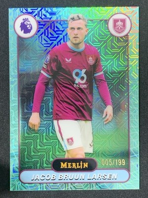 Jacob Bruun Larsen 2025-26 Topps Merlin Premier League Aqua Mojo /199 #58