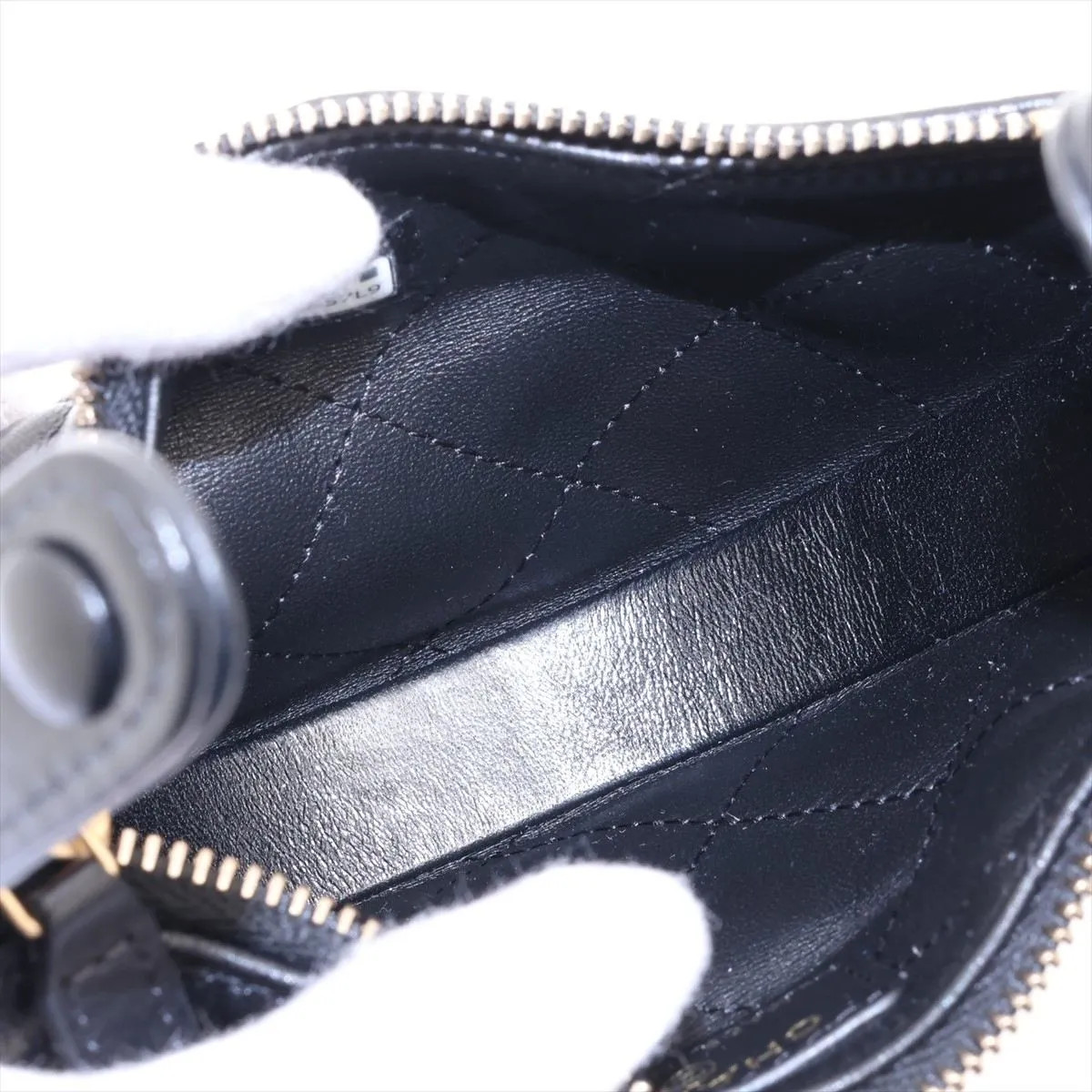 Chanel Matelasse Lambskin Pouch Black Gold Metal Fittings random serial mini pou thumbnail 3