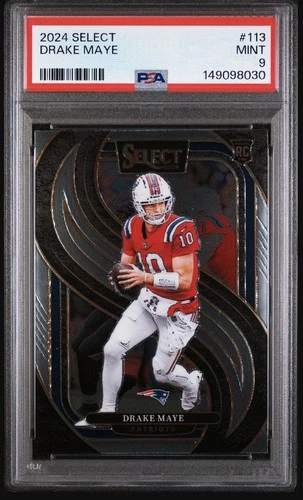 2024 Panini Select - Premier Level Drake Maye #113 (RC) PSA 9