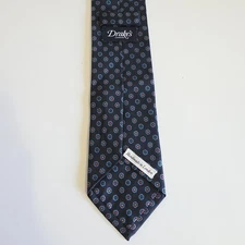 Men's Drakes London Hand Made Silk Tie E.U.C
