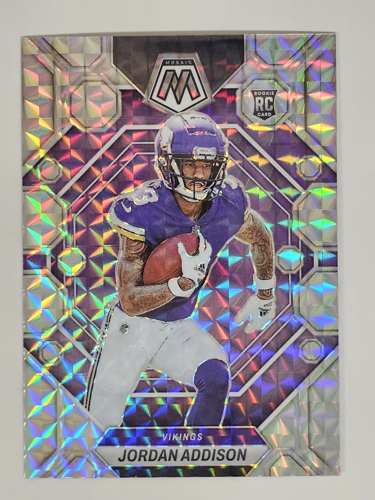 2023 PANINI MOSAIC FOOTBALL Jordan Addison RC #337 SILVER PRIZM