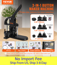 3 in 1 Button Maker Machine 25/32/58mm Pin Maker 300pcs DIY Kit