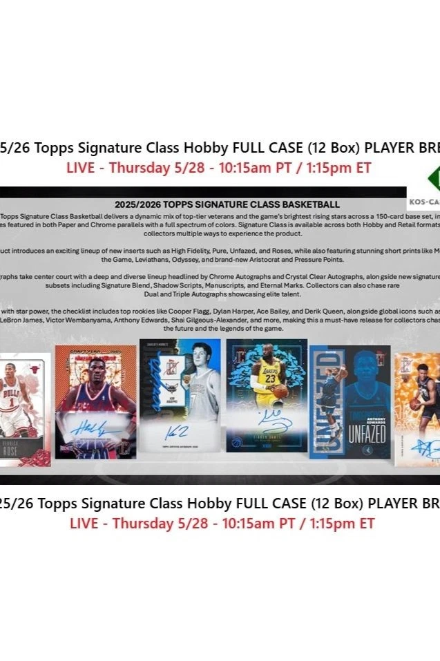 2025/26 Topps Signature Class Hobby 1 CASE 12 Box BREAK