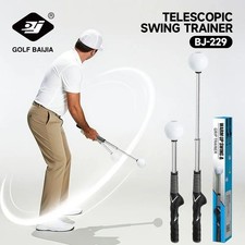 Retractable Golf Swing Aid w/Rhythm Click Sou...