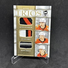 24-25 Ud The Cup Patches  Trios Cutter Gauthier Leo Carlsson Trevor Zegras /10🔥