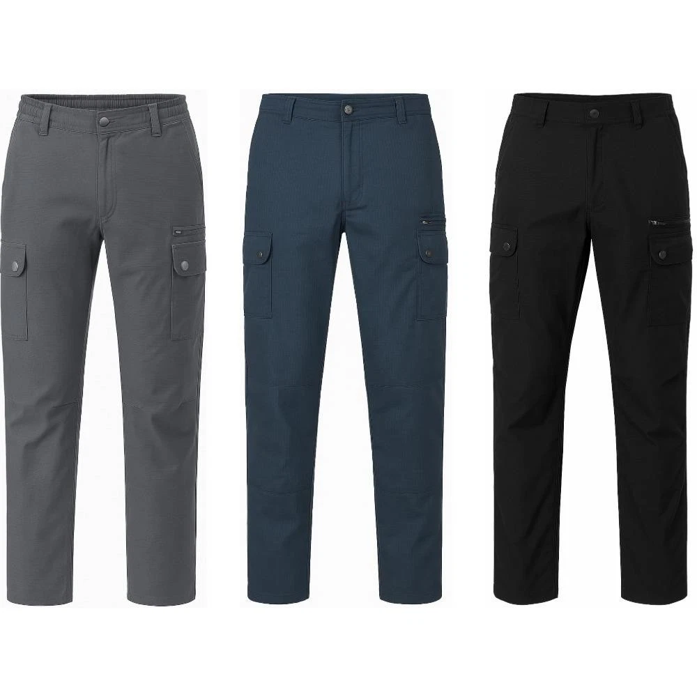 Mens 100% Cotton Cargo Combat Pants Zip Fly Elasticated Waist Trousers, W30-W48
Opens in a new windo