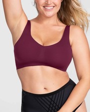 Honeylove V Neck Bra Wireless Womens Fig Color- Style LWBR0102 Size 38B/C