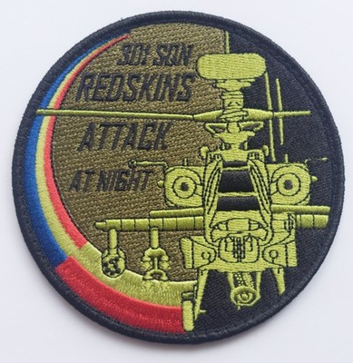 Royal Netherlands Air Force 301 Squadron Apache Redskins Attack At Night Patch