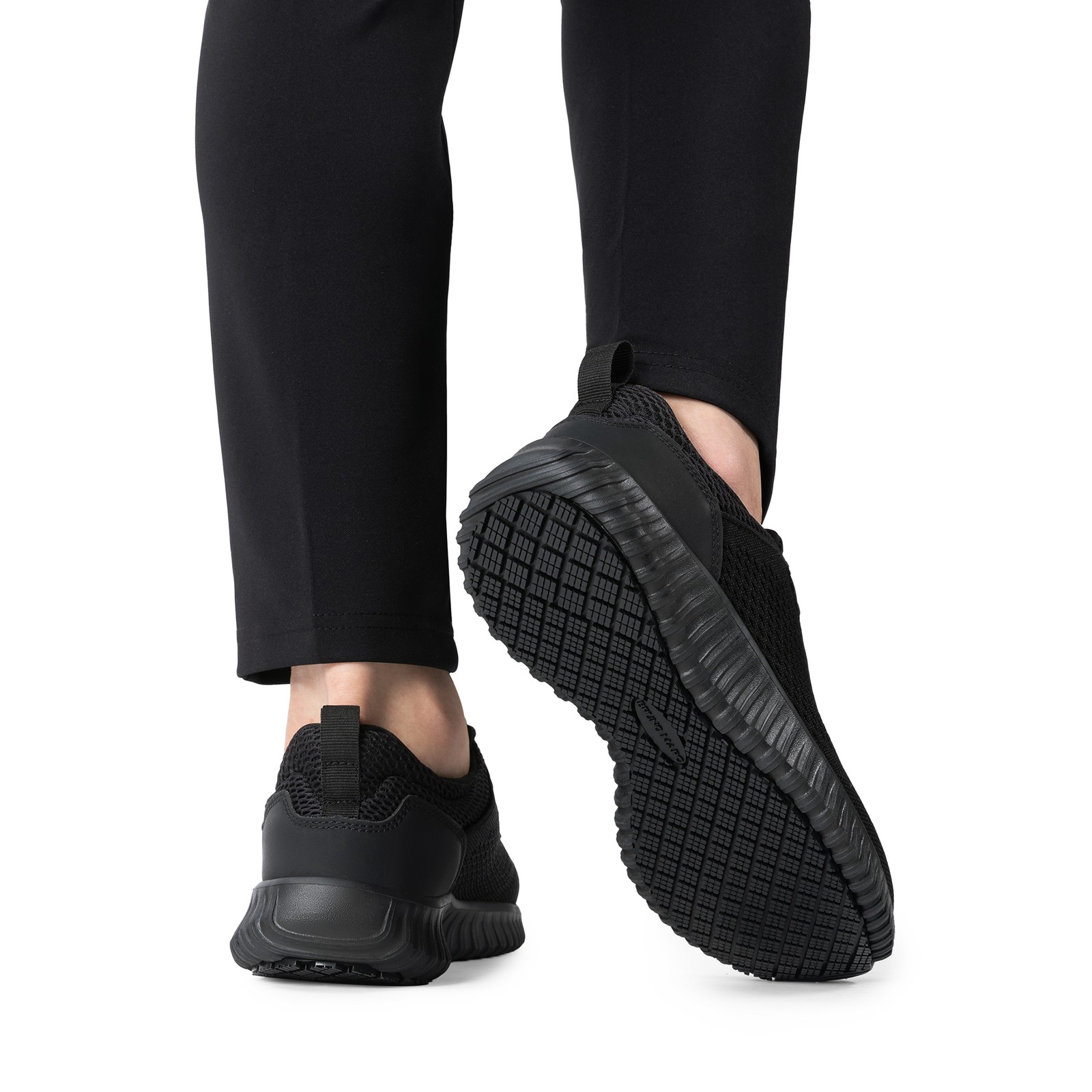 Women's Breathable Work Shoes Walking Black Kitchen Resistant Sneakers