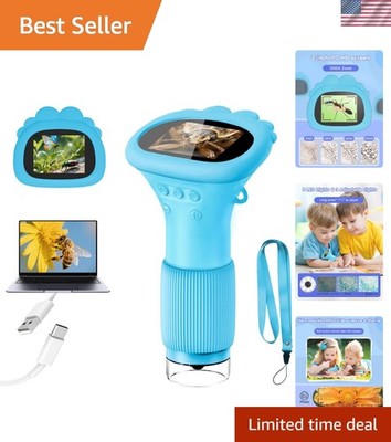 Microscope for Kids, 1000X Handheld Digital Miniscope with 2.0'' Screen, Porta...