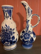Schönes Vasen SET,Holland Porzellan,Royal Delft Blu,Handwerk.