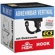 F�r BMW 5er F10 10-14 Hook Anh�ngerkupplung vert. abnehmbar mit 7polig spezi.