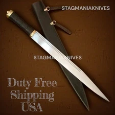 Handmade J2 Steel Hunting Battle Ready Viking Saxon Seax Sword Duty Free To USA