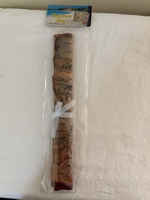 Pirate Party Decor Prop Favor Island X Marks the Spot Treasure MAP 12''x18'' NEW