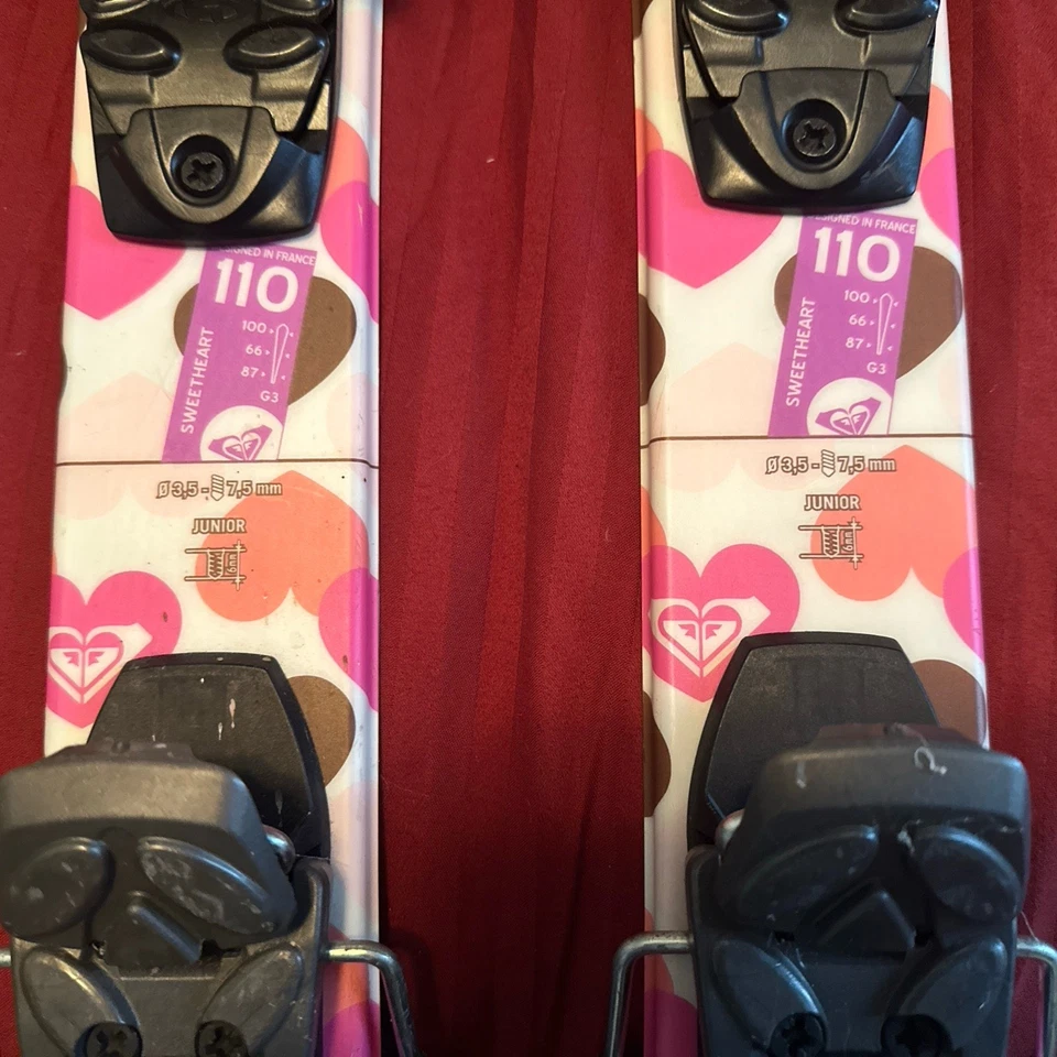 Roxy Sweetheart Junior niñas esquís 110 cm con fijaciones Marker 4,5 Foto 4 de 4
