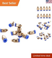 10 Pieces Pc4-m6 Pneumatic Straight Fitting Joint For Outer Diameter 4 Mm Nyl...