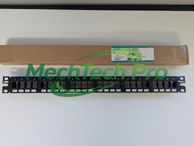 New Panduit Mini Com CPPL24WBLY Modular Patch Panel w/ Faceplates Fits Cat 6, 5E