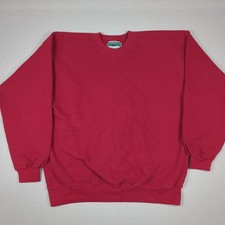 VTG Levi Strauss & Co. Fleece Sweatshirt Mens XL Red Crew Neck Made in USA